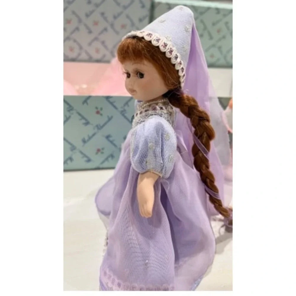 lavender dress long braid‎ doll
